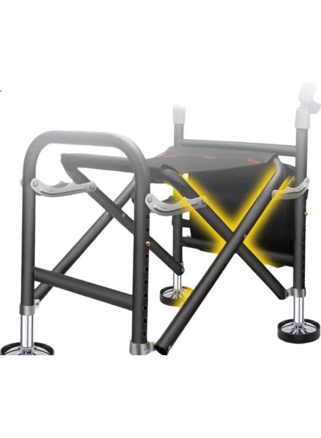 Grsaed Fishing Chair, All-Terrain Thickened Metal Knight Chair, Multifunctional Outdoor Folding Chair, Lightweight Complete Set Fishing Chair - Image 1