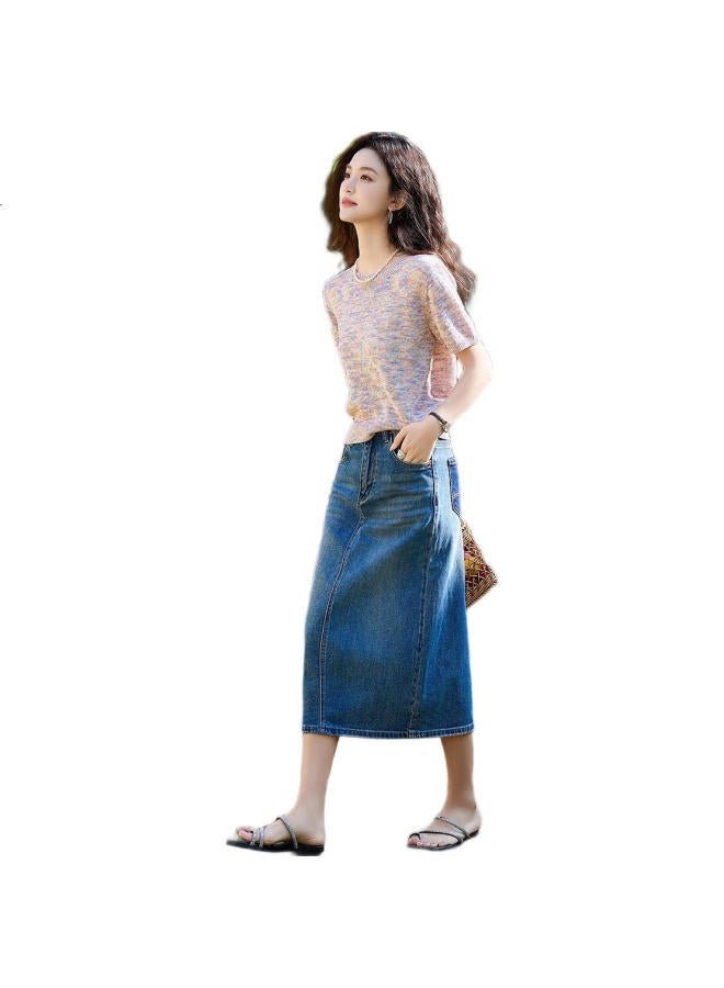 dme Goodbye To The Heat】Summer Linen Cotton Blend Yarn Shirt Elegant Floral Gauze Petite Knit Top For Women - Image 1