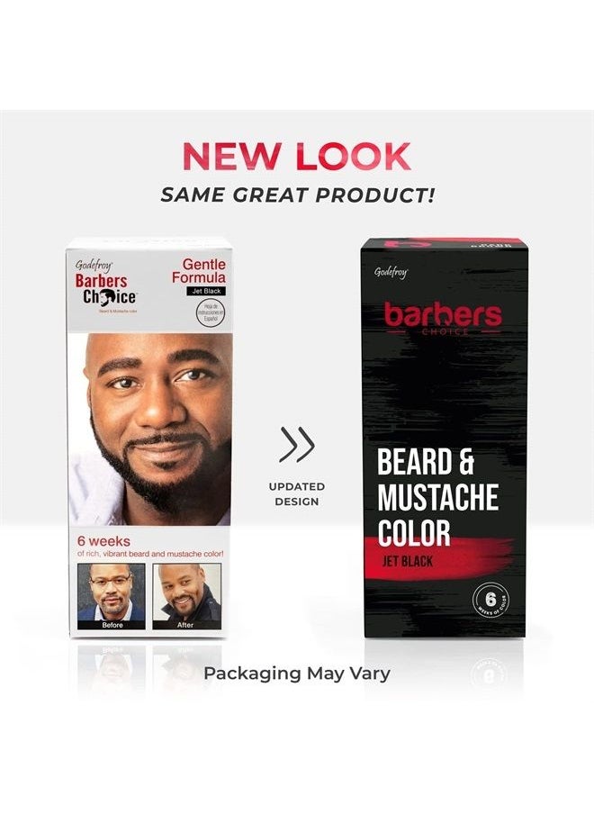Godefroy - Barbers Choice 3 Application Beard and Mustache Dye For Men, 6 weeks of Cover For Gray Facial Hair, Jet Black - Image 1