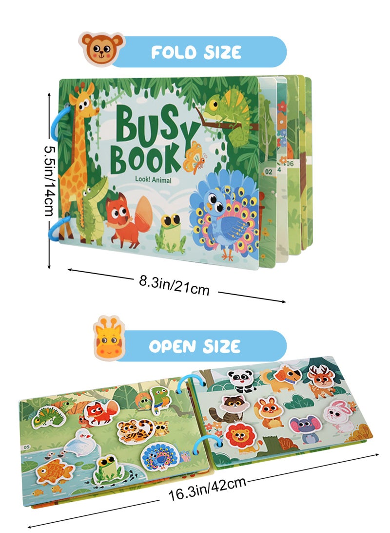 أوربازار 4 قطع من كتب مونتيسوري للأطفال، كتاب ملصقات ممتع لتنمية الإدراك لدى الأطفال الصغار، كتاب هادئ لأنشطة ما قبل المدرسة، مناسب للأولاد والبنات فوق سن 3 سنوات لتعلم الكتب - Image 2