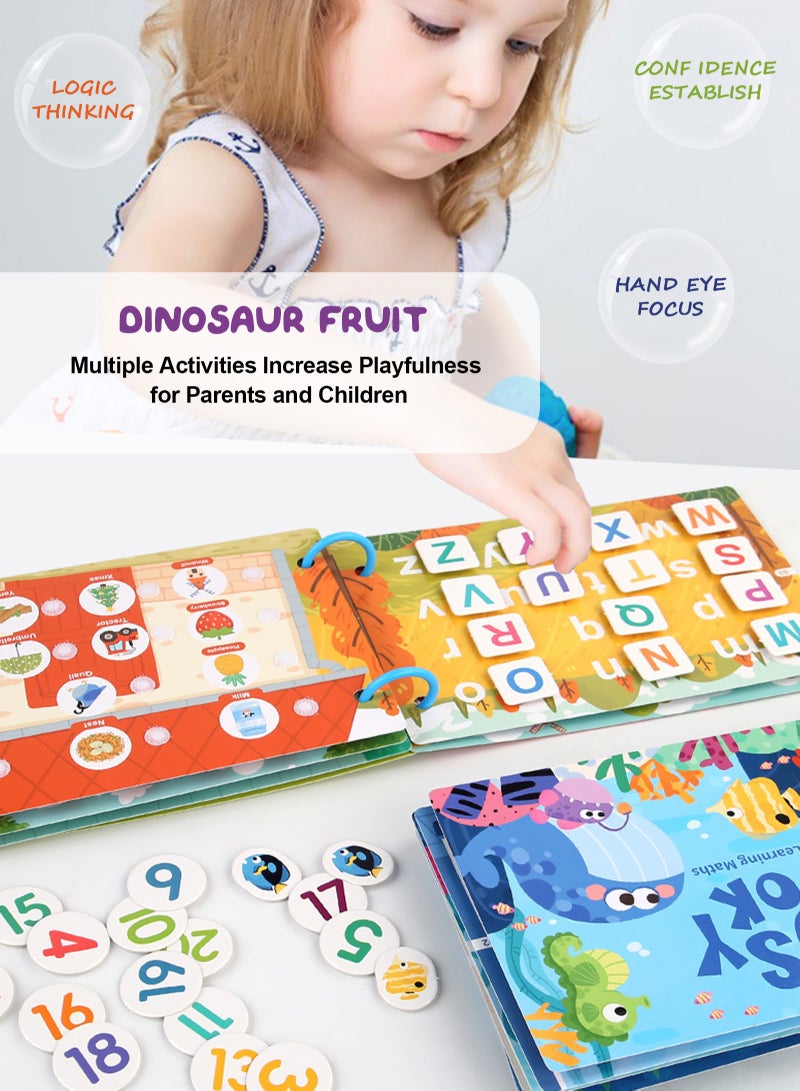 أوربازار 4 قطع من كتب مونتيسوري للأطفال، كتاب ملصقات ممتع لتنمية الإدراك لدى الأطفال الصغار، كتاب هادئ لأنشطة ما قبل المدرسة، مناسب للأولاد والبنات فوق سن 3 سنوات لتعلم الكتب - Image 4