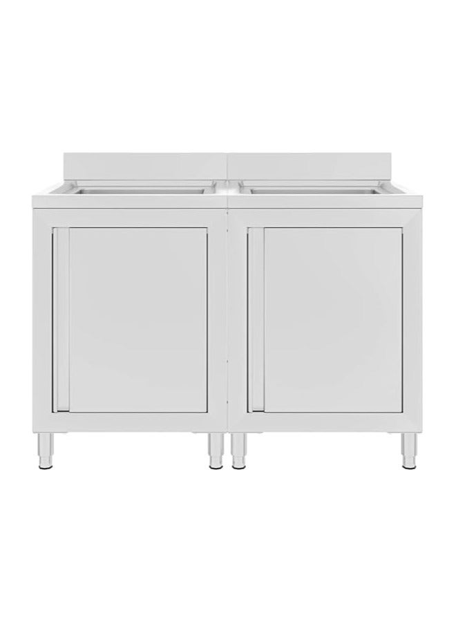 AL KHAYAM Food Service Commercial Kitchen Sink Cabinets 2 pcs Stainless Steel  - Image 2