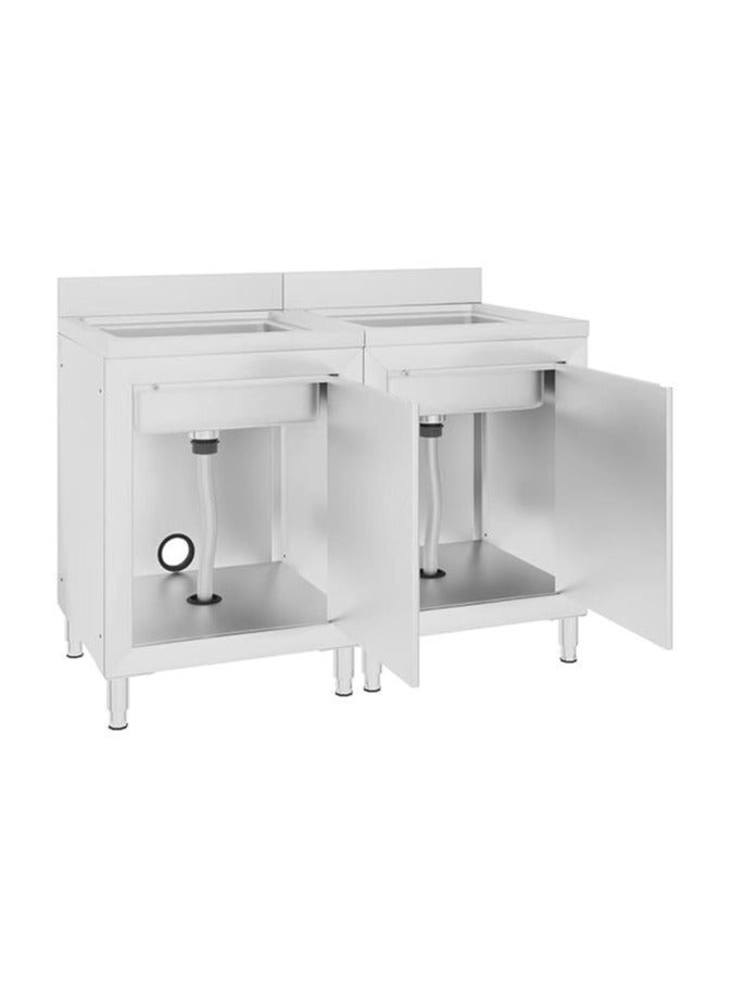 AL KHAYAM Food Service Commercial Kitchen Sink Cabinets 2 pcs Stainless Steel  - Image 3