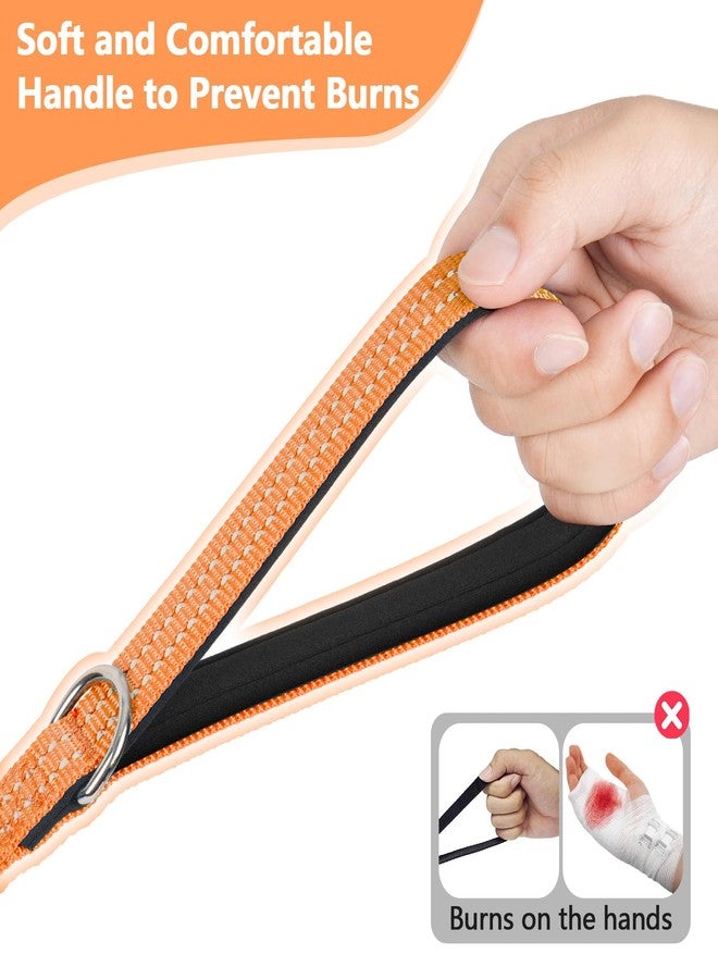 XiaZ Long Dog Leash XiaZ Training Leashes 10/15/20/30/50/100ft Long Lead for Dogs 15ft Training Leash for Outside Orange 15 Foot Nylon Padded Handle Reflective Hiking Yard - Image 2