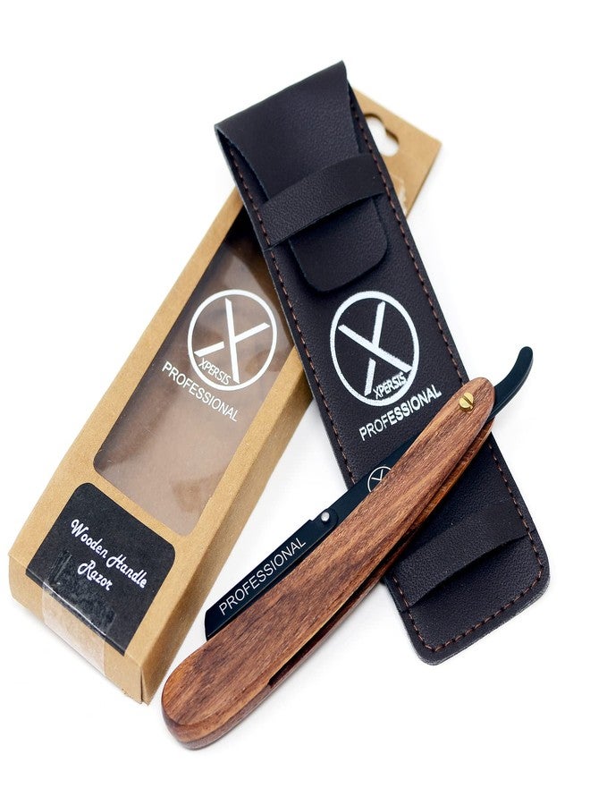 XPERSIS PRO Wooden handle Straight Edge Razor - For Barbers, Salons, and Hair Enthusiasts - Image 2