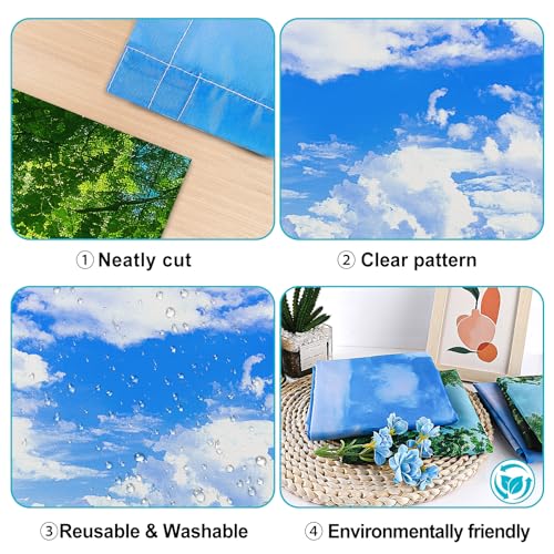 Aheroi 4-Pack Fluorescent Magnetic Light Covers - Mix Light Filters for Classroom Ceiling Lights (Forest & Blue Sky) - Image 3