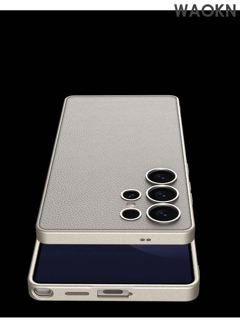 WAOKN Slim Case for Samsung Galaxy S25 Ultra, Light Luxury Frosted Wrist Strap Phone Case with All-Inclusive Lens Protection Cover Gold Adjustable Wrist Strap For Secure Hold,The Lens Precision Hole Protectionfor - Image 4