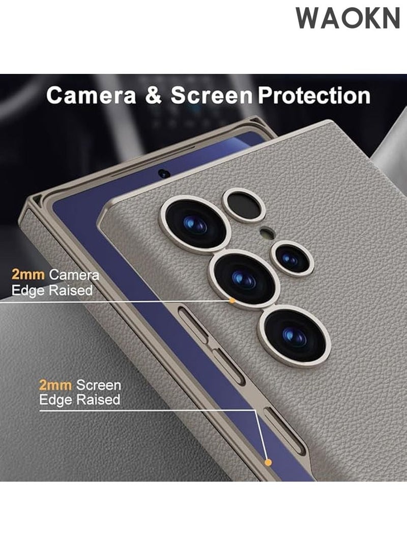 WAOKN Slim Case for Samsung Galaxy S25 Ultra, Light Luxury Frosted Wrist Strap Phone Case with All-Inclusive Lens Protection Cover Gold Adjustable Wrist Strap For Secure Hold,The Lens Precision Hole Protectionfor - Image 3