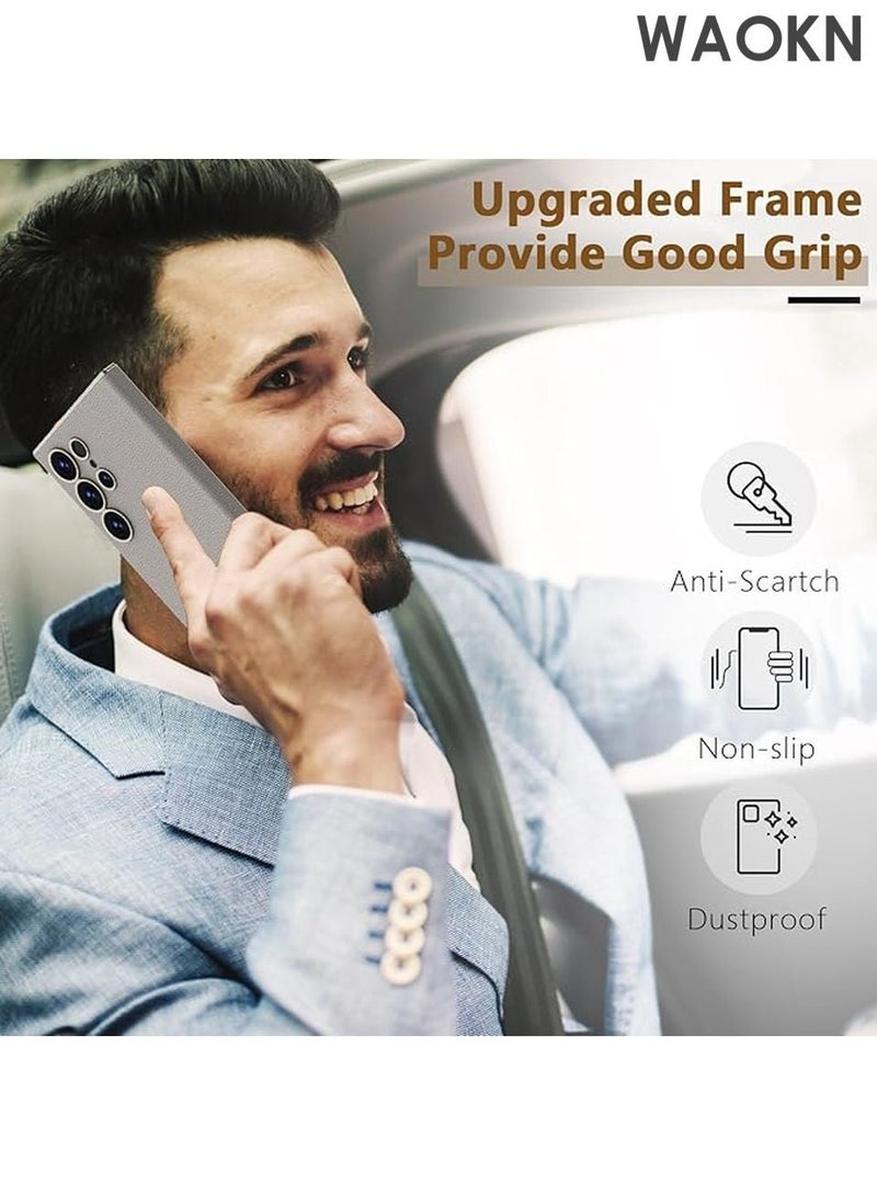 WAOKN Slim Case for Samsung Galaxy S25 Ultra, Light Luxury Frosted Wrist Strap Phone Case with All-Inclusive Lens Protection Cover Gold Adjustable Wrist Strap For Secure Hold,The Lens Precision Hole Protectionfor - Image 2