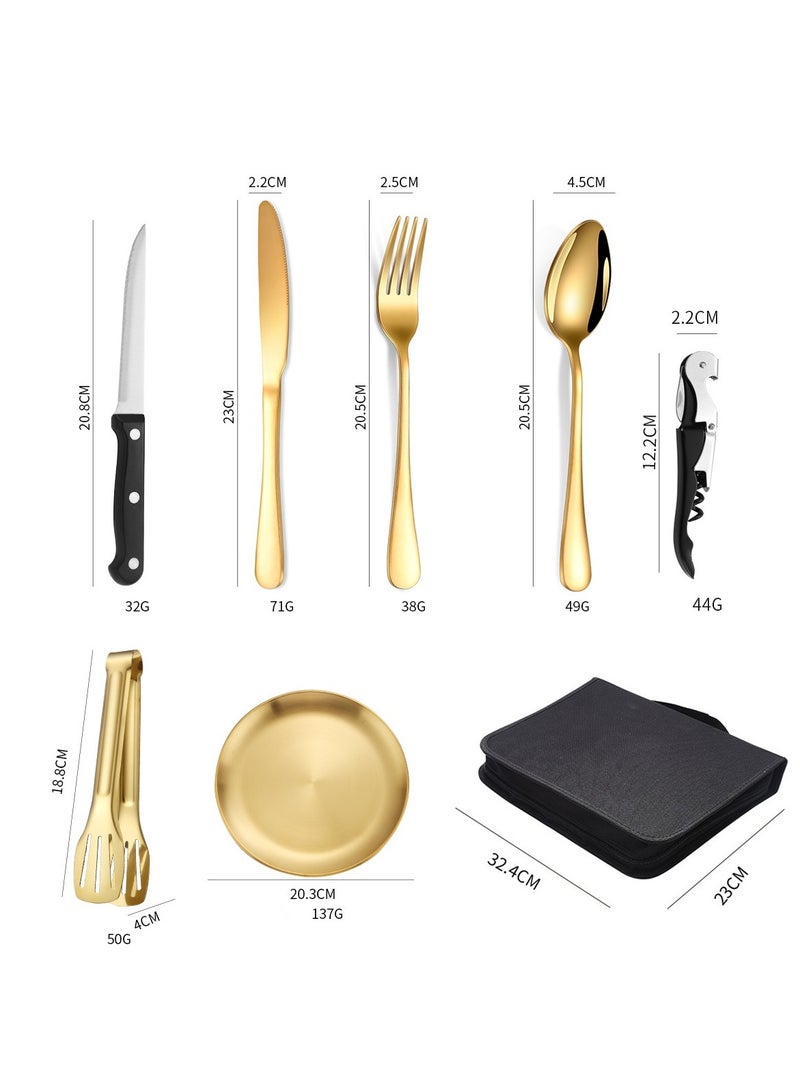KUYING Stainless Steel Tableware Set Of 20 Pieces Western Knife Fork Spoon Set  - Image 2