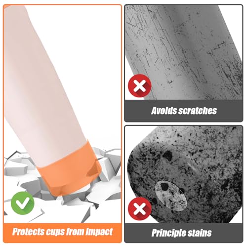 Mity rain 2PCS Protective Silicone Boots for Owala 30oz & 40oz FreeSip Sway Bottles & Tumblers - Accessories for owala, Enhances Stability & Prevents Scratches (Orange) - Image 3