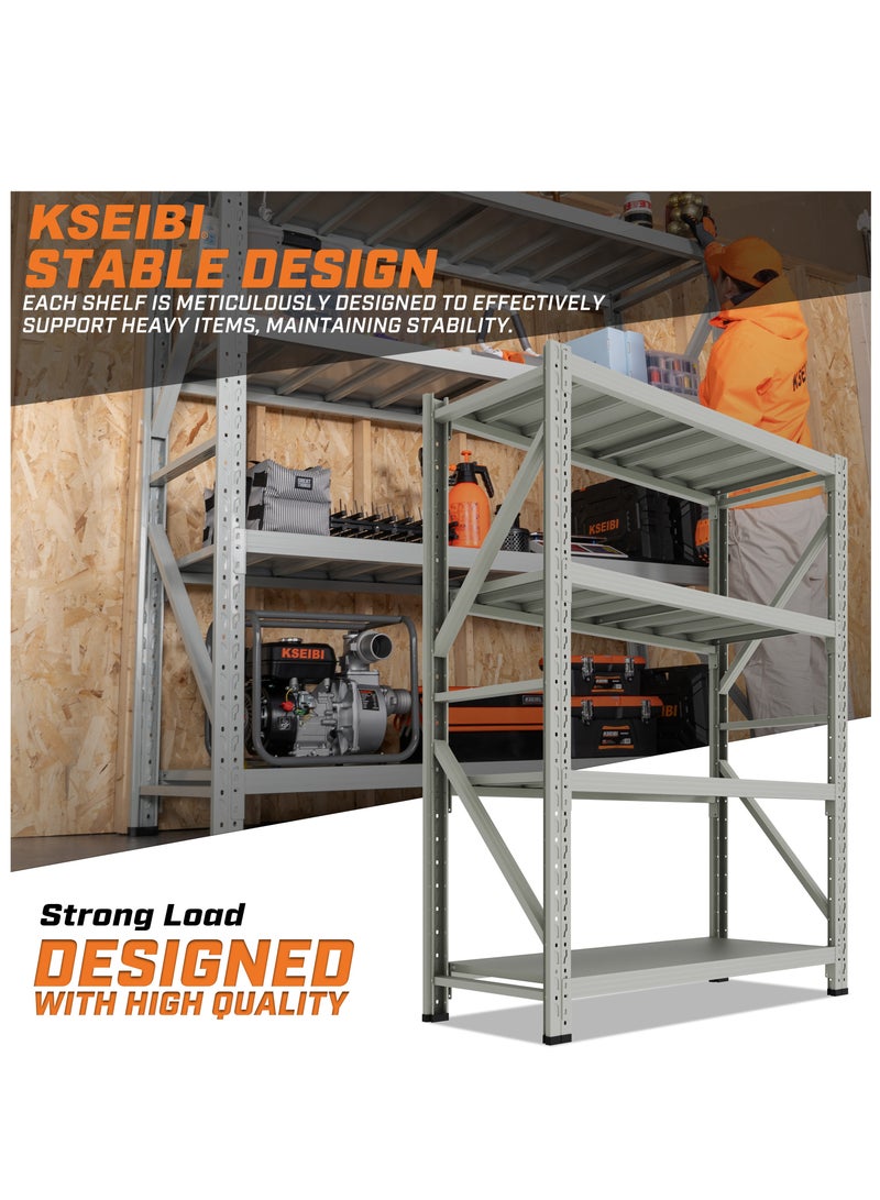 KSEIBI 4-Layer Storage Shelf  2000*600*2000mm – White, Adjustable, Heavy-Duty, Easy Assembly - Image 3