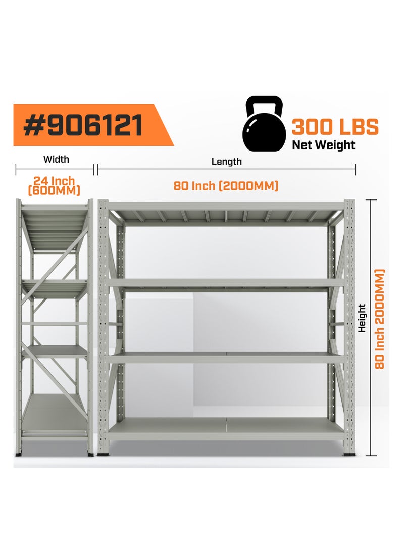 KSEIBI 4-Layer Storage Shelf  2000*600*2000mm – White, Adjustable, Heavy-Duty, Easy Assembly - Image 2
