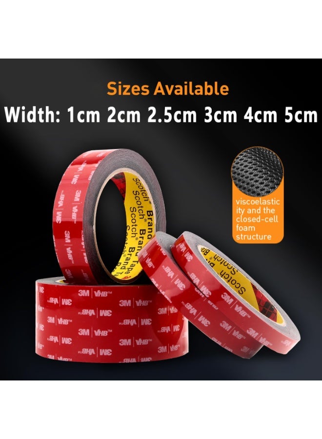 3M VHB 5925 Heavy Duty Double Sided Foam Tape 3cm x 3m – Strong Adhesive for Home, Office, Car, Indoor & Outdoor Use, Waterproof Mounting - Image 3