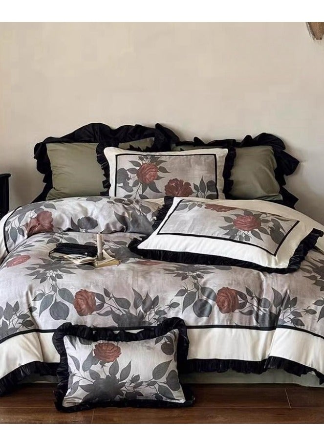 Fitted Sheet Style — ﻿ High End Pure Cotton Bedding Four Piece Set - Image 1