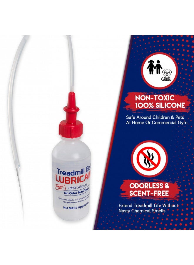 Noosa Life Treadmill Belt Lubricant | 100% Silicone | USA Made | No Odor & No Propellants | Applicator Tube for Full Belt Width Lubrication at a Controlled Flow-So Easy - Image 3
