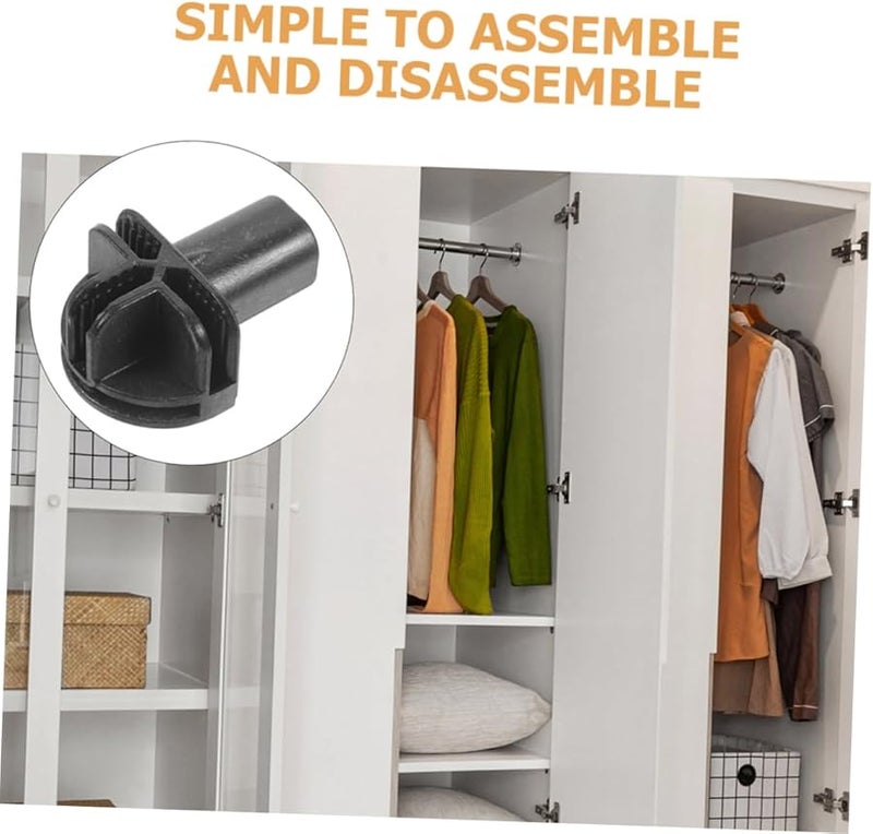 GLEAVI 4Pcs Black Wire Grid Connectors for DIY Closet Organizer Modular Shelves - Image 5