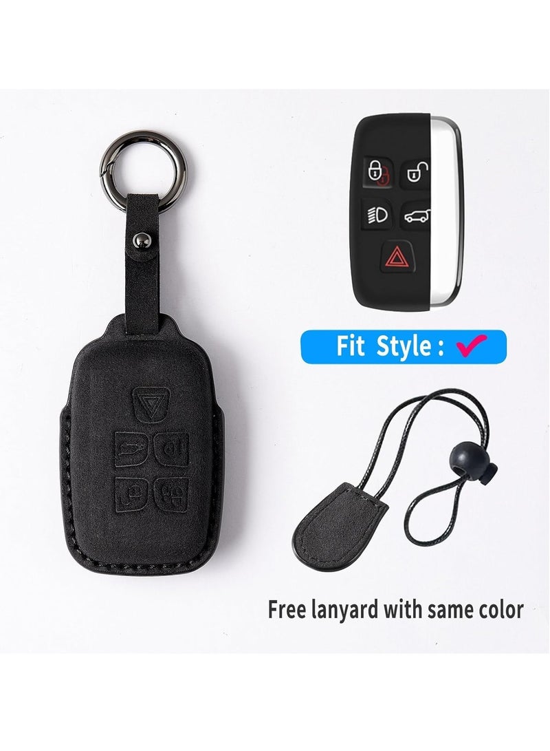 Generic Key Fob Case Cover Compatible for Evoque Velar Discovery LR4 Sport BLACK  - Image 2