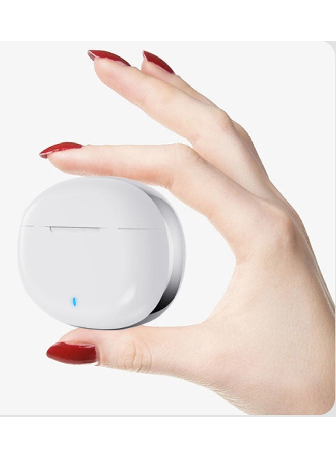 Neutral Multifunctional rechargeable in-ear smart noise-cancelling Bluetooth hearing aid sound amplifier, assists with hearing, listening to music, watching movies, making phone calls, etc., high-end comfortable design, almost invisible (white) - Image 3