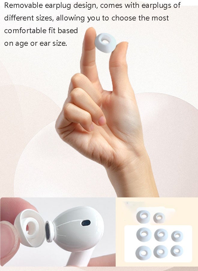 Neutral Multifunctional rechargeable in-ear smart noise-cancelling Bluetooth hearing aid sound amplifier, assists with hearing, listening to music, watching movies, making phone calls, etc., high-end comfortable design, almost invisible (white) - Image 5