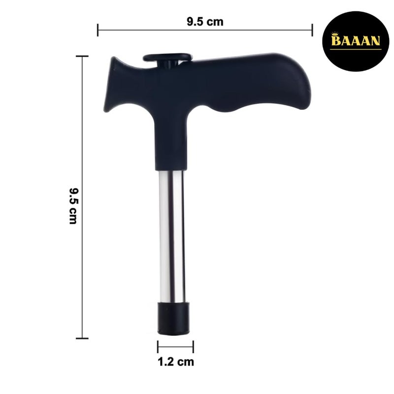 Baaan Stainless Steel Coconut Opener Tool Tender Green Coconut Opener Machine Coconut Hole Driller Opener Rod for Easy Coconut Water Extraction BAAAN Coconut Opener Tool Black - Image 2