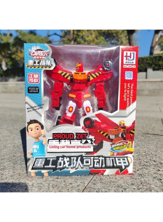 Children's Toy Coffee Treasure Car God Robot Six Mixed Movable MEChA Boy Gift Education Training Class Wholesale-Color:Kabao Car God Transformation Set 398-17 - Image 5