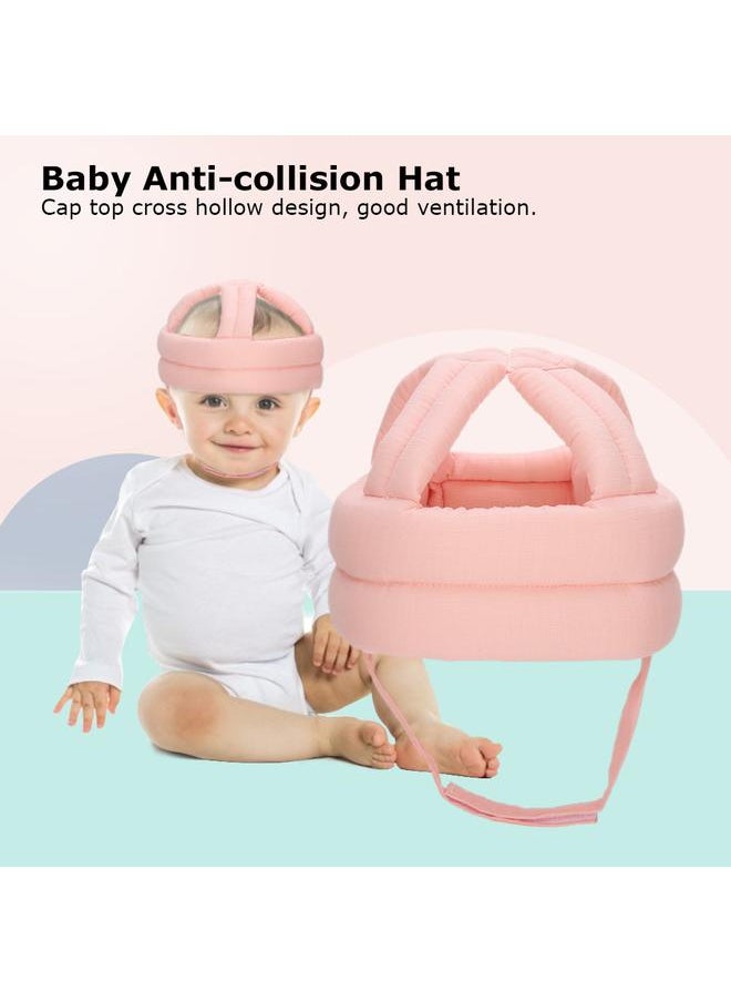 Baby Toddler Anti-Collision Hat Baby Solid Color Protective Head Hat Safety Helmet (Pink) - pzsku/Z0C90077E7030661A5C91Z/45/_/1732119774/63039340-f04e-423b-ab86-d6b763bb4915