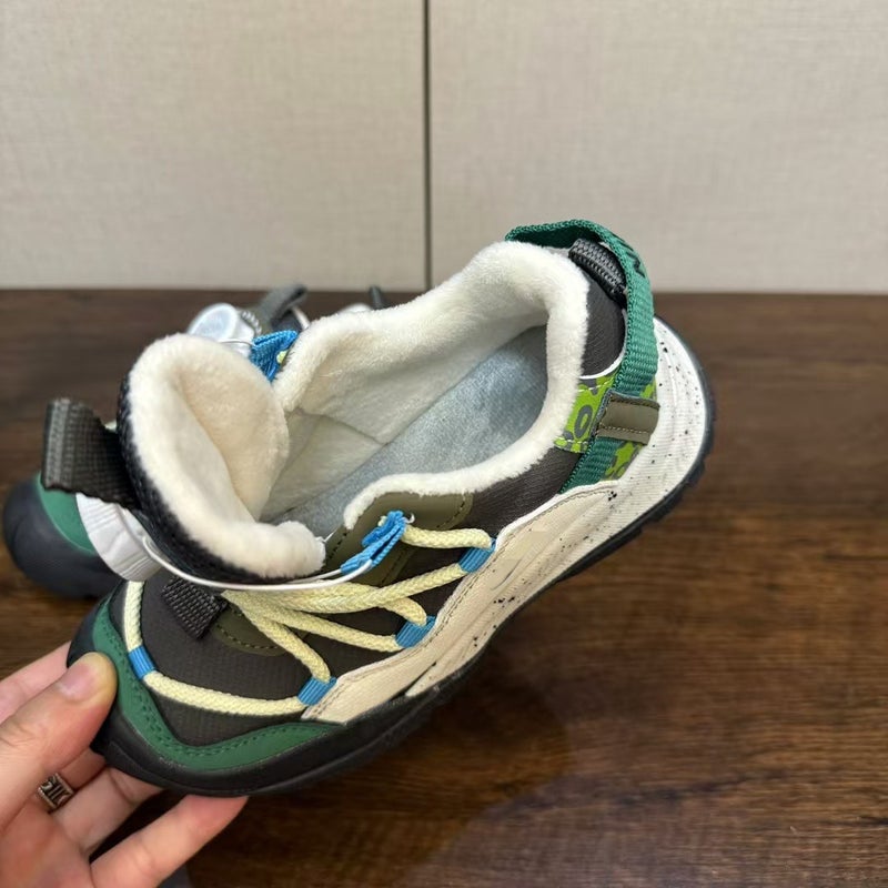 2024 Winter New Fleece-Lined Children'S Mountaineering Shoes Swivel Button Torre Sneaker Warm Children'S Shoes For Boys And Girls - Image 5