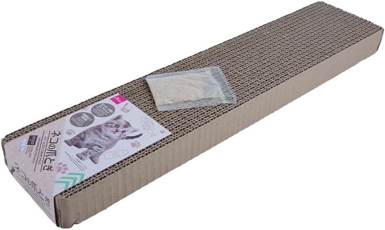 Daiso Cat Scratching Board Post – 45.7 cm Durable Cardboard Scratch Pad for Indoor Cats