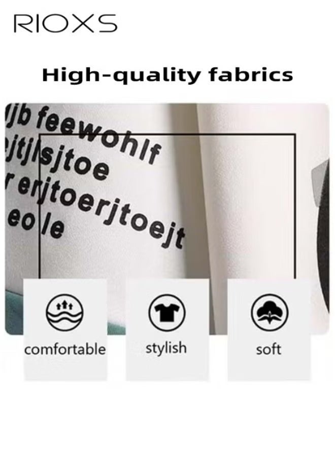 RIOXS Men's 2-Piece Outfits, Graffiti Printed Top And Drawstring Waist Shorts, Fashion Summer Sets For Men, Casual Short Sleeve T-shirt And Shorts Set, Outfits For Teens Men Daily Wear, Versatile Men Clothing Suit Pair With Slipper/Sports Shoes/Sandals - Image 5