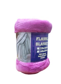 Baltic Linen Fleece Blanket 160X220Cm Soft-Fluffy Blanket-Warm For Sofa And Bed-Easy To Carry-Pink Colour  - Image 1