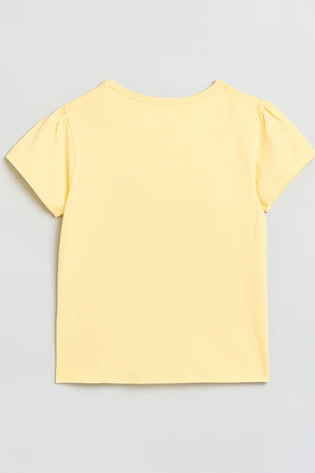 R&B Appliqued T-Shirt with Crew Neck and Short Sleeves
