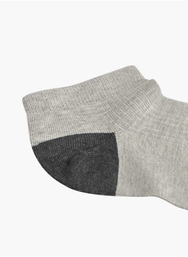 Lee Cooper - Men's Logo Print Non-Terry Ankle Length Socks - Set of 5 - Image 1