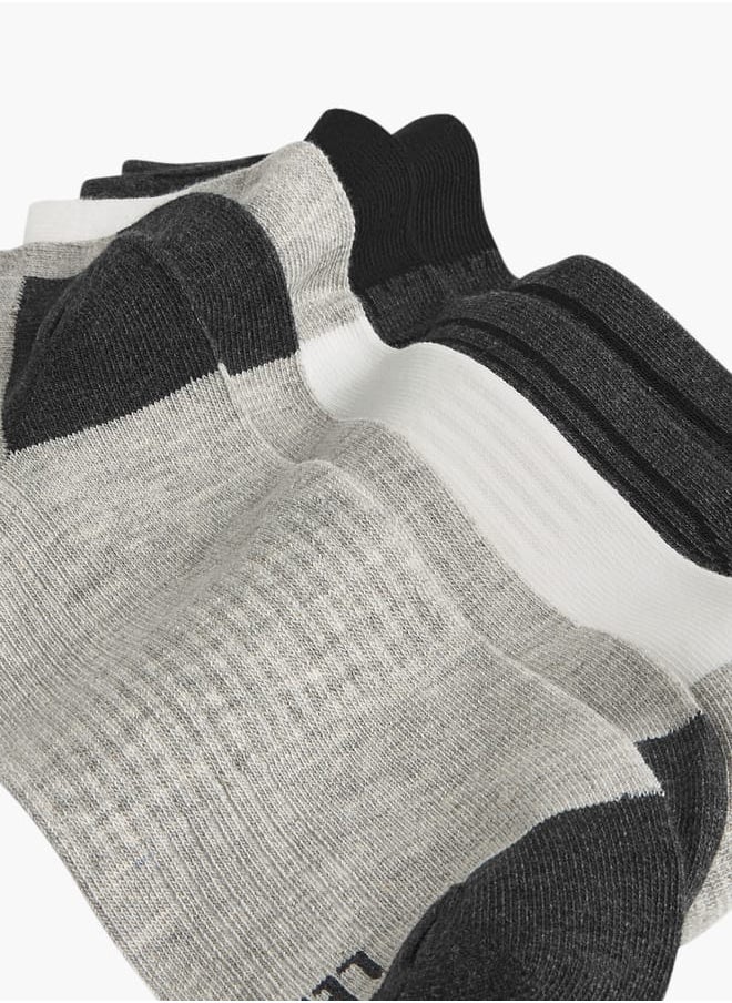 Lee Cooper - Men's Logo Print Non-Terry Ankle Length Socks - Set of 5 - Image 1