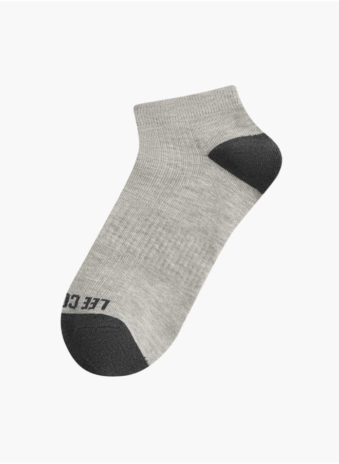 Lee Cooper - Men's Logo Print Non-Terry Ankle Length Socks - Set of 5 - Image 1