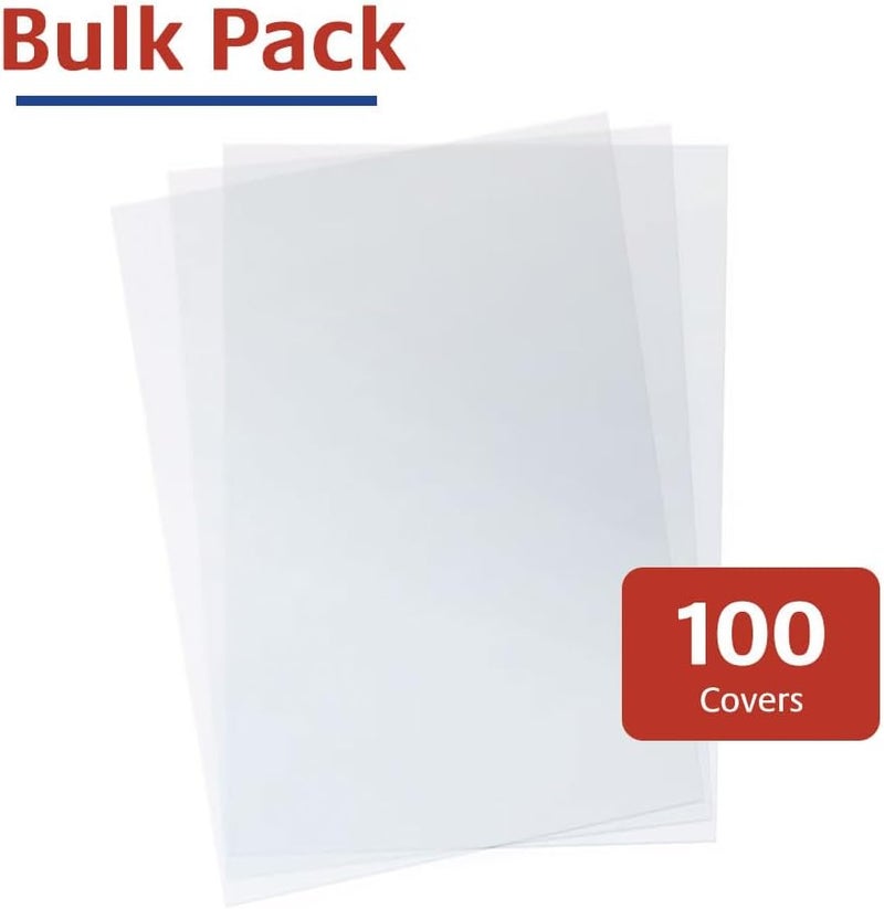TruBind Binding Covers for Reports and Presentations - Crystal Clear PVC - 7 Mil Thick - Letter Size - 8 1/2 inch x 11 inch - Square Corners - No Tissue Interleaving - 100/Bx (CVR-07ASN) - Image 2