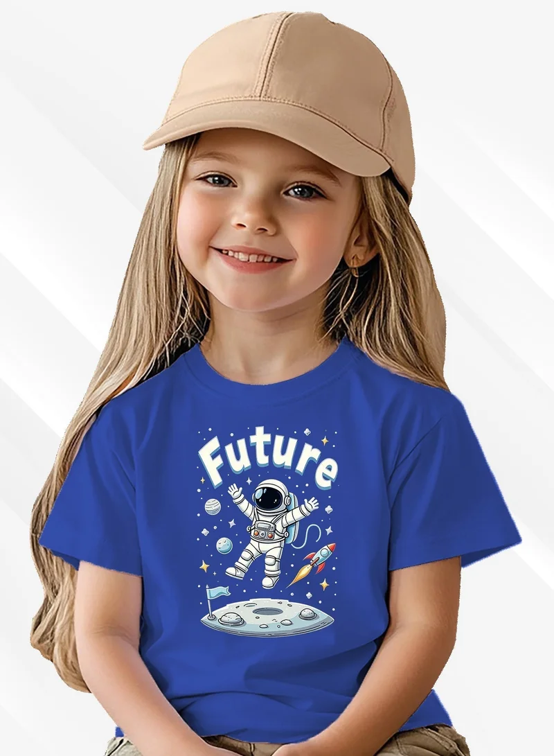 فنكار تيشيرت فانكار رائد فضاء للمستقبل للأطفال قطن %