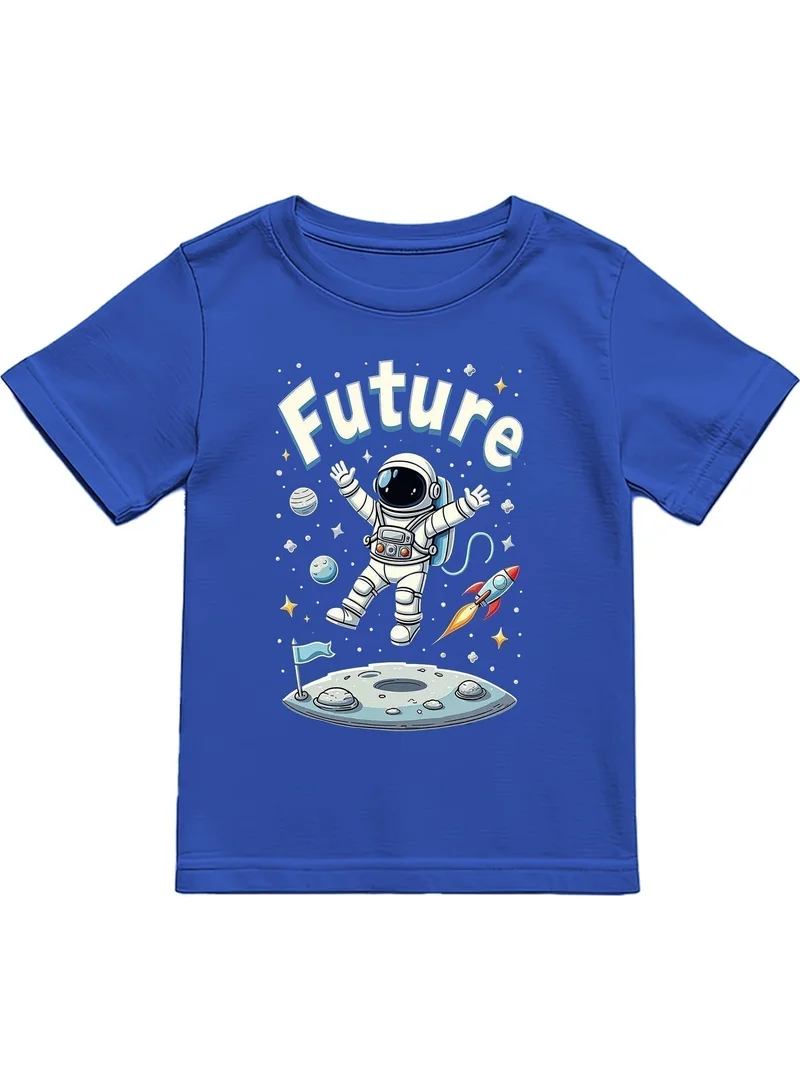 Funkaar Funkaar Astronaut Future Space T-Shirt – 100% Cotton, Bio-Washed, Super Combed, Tagless, Soft & Durable Casual Wear for Kids