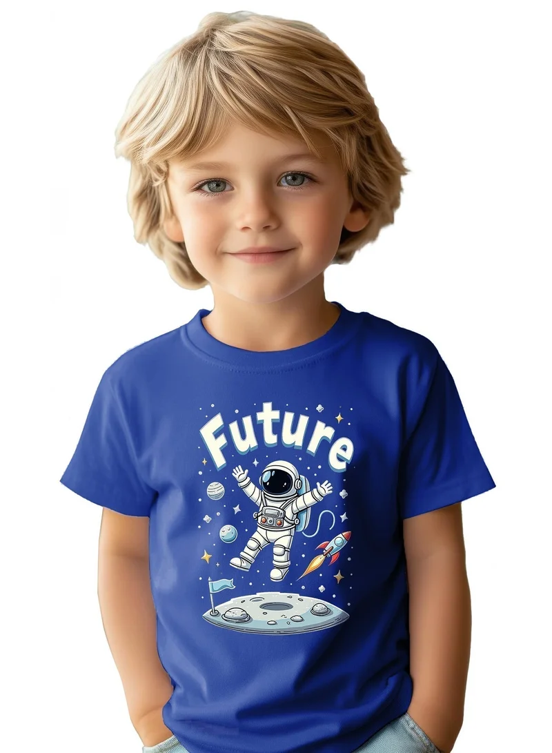 Funkaar Funkaar Astronaut Future Space T-Shirt – 100% Cotton, Bio-Washed, Super Combed, Tagless, Soft & Durable Casual Wear for Kids