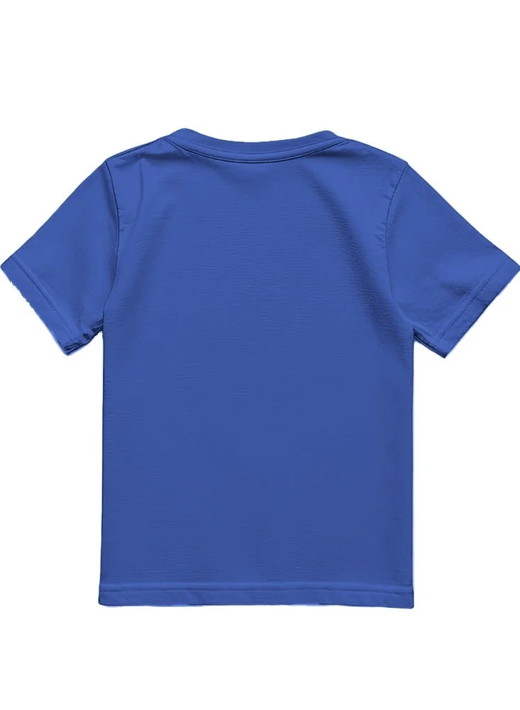 Funkaar blue Funkaar Astronaut Future Space T-Shirt – 100% Cotton, Bio-Washed, Super Combed, Tagless, Soft & Durable Casual Wear for Kids  | Best Price UAE