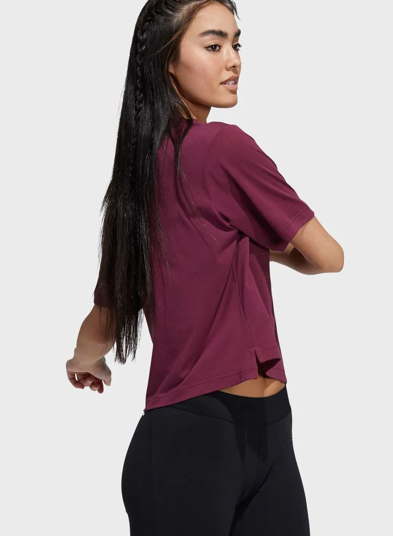 Adidas Holiday Shine Graphic Universal Cropped T-Shirt