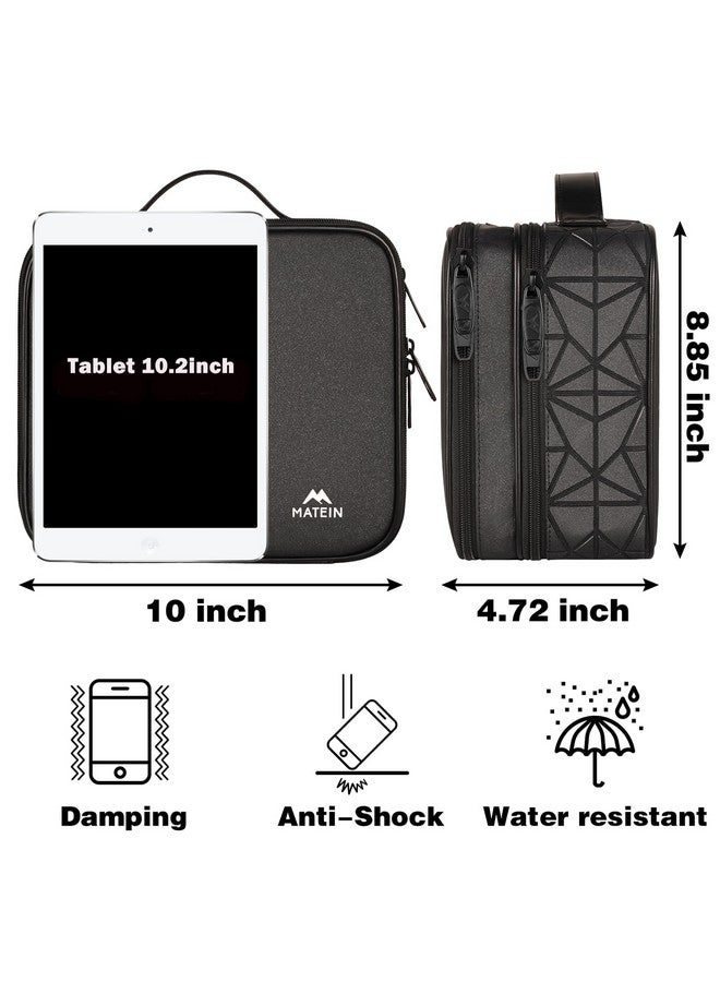 MATEIN MATEIN Cable Organizer Bag, Waterproof Travel Electronic Storage with Adjustable Divider, Shockproof Portable Double Layer Tech Bag Carrying Case for Cord, Earbuds, Charger, SD Card, DJ Gifts, Black  - Image 5