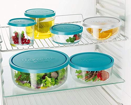 Bormioli Rocco Frigoverre Set of 5 Glass Food Storage Container Transparent 388840-SK5 Transparent - Image 4