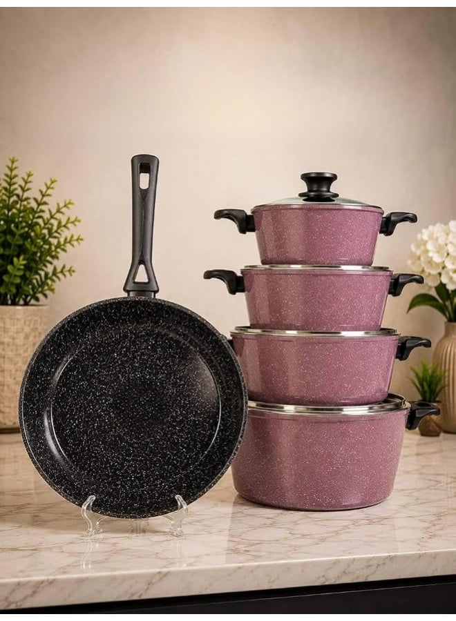 9-piece multi-size cookware set with a large frying pan – a complete set for everyday cooking and preparing family meals - Image 4