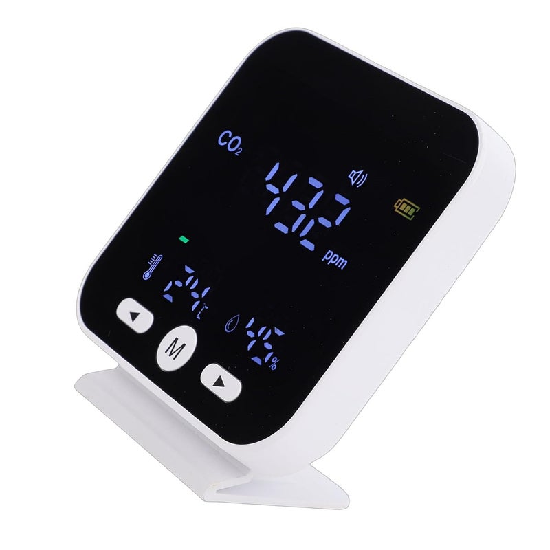 Focket CO2 Detector, Portable 3 in 1 Air Quality Monitor NDIR Sensor Carbon Dioxide Humidity Temperature Tester with LCD Screen Alarm for Home Office Travel - Image 1