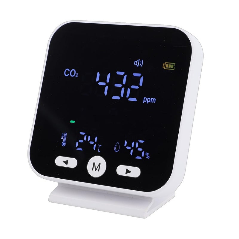 Focket CO2 Detector, Portable 3 in 1 Air Quality Monitor NDIR Sensor Carbon Dioxide Humidity Temperature Tester with LCD Screen Alarm for Home Office Travel - Image 2