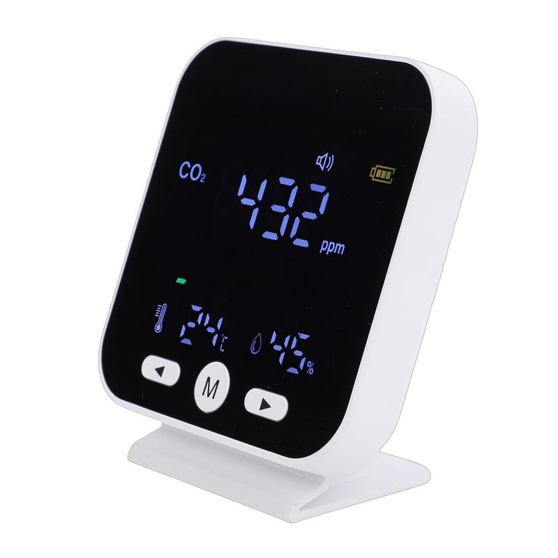 Focket CO2 Detector, Portable 3 in 1 Air Quality Monitor NDIR Sensor Carbon Dioxide Humidity Temperature Tester with LCD Screen Alarm for Home Office Travel - Image 5