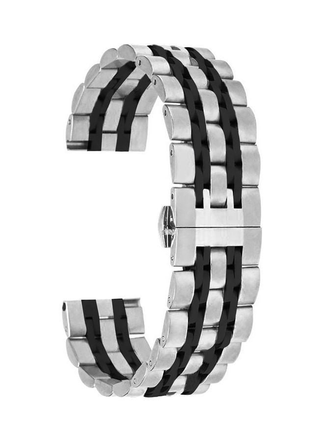 NIBEMINENT Stainless Steel Watch Bands Buckle Silver/Black