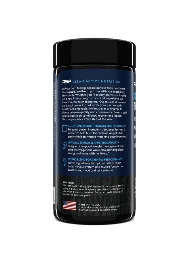 RSP Nutrition - RSP Nutrition QuadraLean Thermogenic Fat Burner for Men & Women, Weight Loss Supplement, Crash-Free Energy, Metabolism Booster & Appetite Suppressant, Diet Pills, 60 Serv (Packaging May Vary) - Image 1