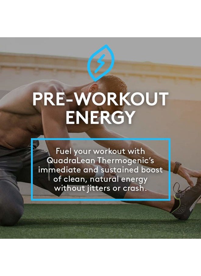 RSP Nutrition - RSP Nutrition QuadraLean Thermogenic Fat Burner for Men & Women, Weight Loss Supplement, Crash-Free Energy, Metabolism Booster & Appetite Suppressant, Diet Pills, 60 Serv (Packaging May Vary) - Image 1